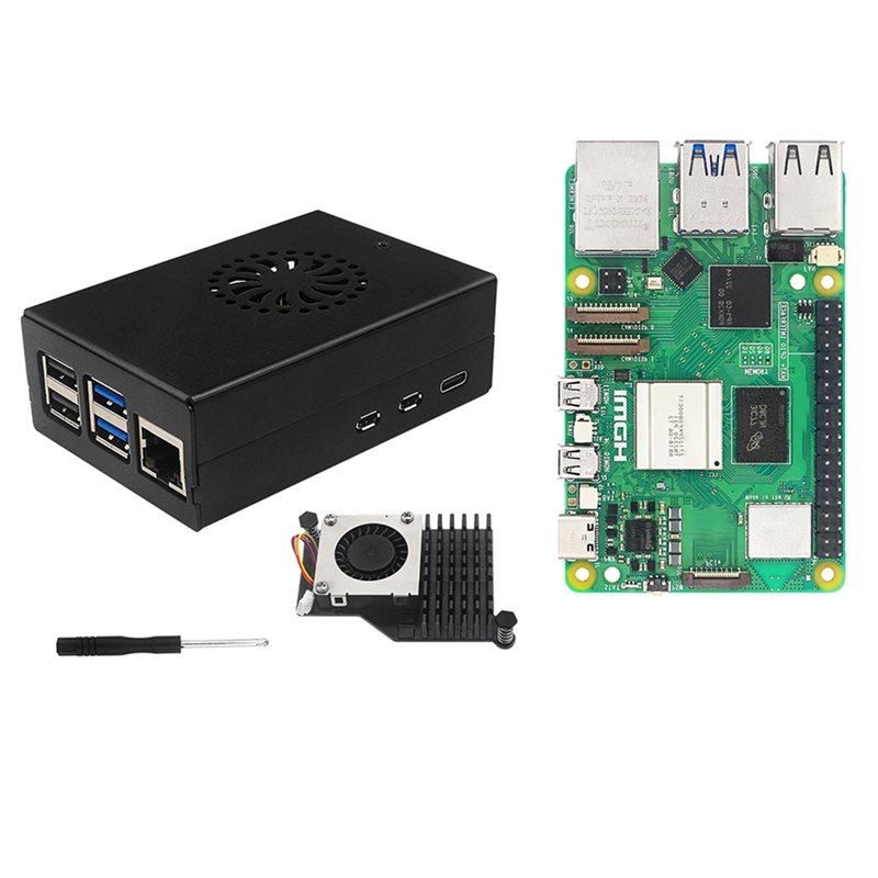 Raspberry Pi 5 8Gb Board - T23C، مجموعة أدوات البداية من إيراسبتك،