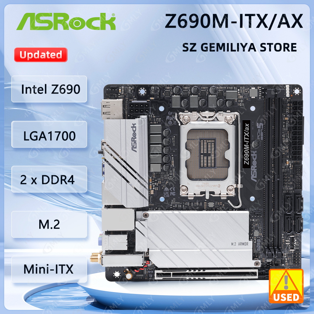 Lga1700 Itx Motherboard Ddr5 - لوحة أم ASROCK Z690M-ITX/ax بتصميم Mini-ITX،