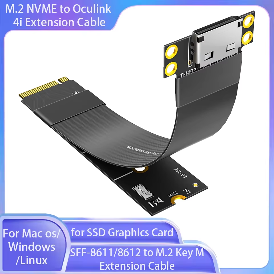 كابل تمديد M.2 NVME إلى Oculin - مراجعة Oculink Egpu Mini Pc وسعره